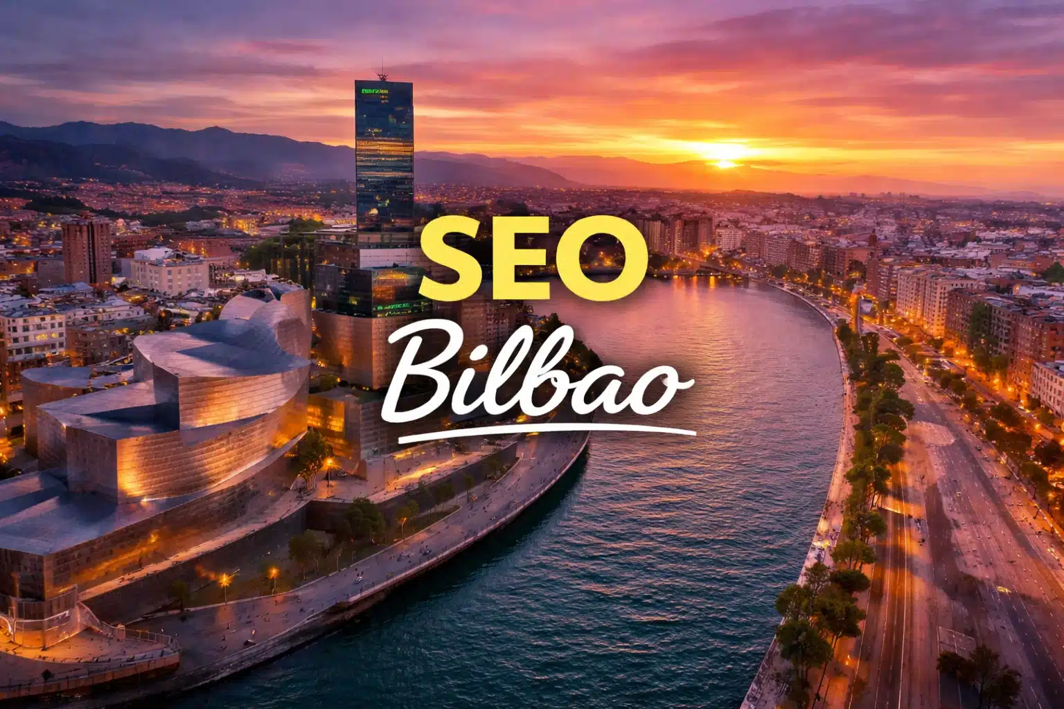 Vista aérea de Bilbao utilizada para la página de servicios SEO.