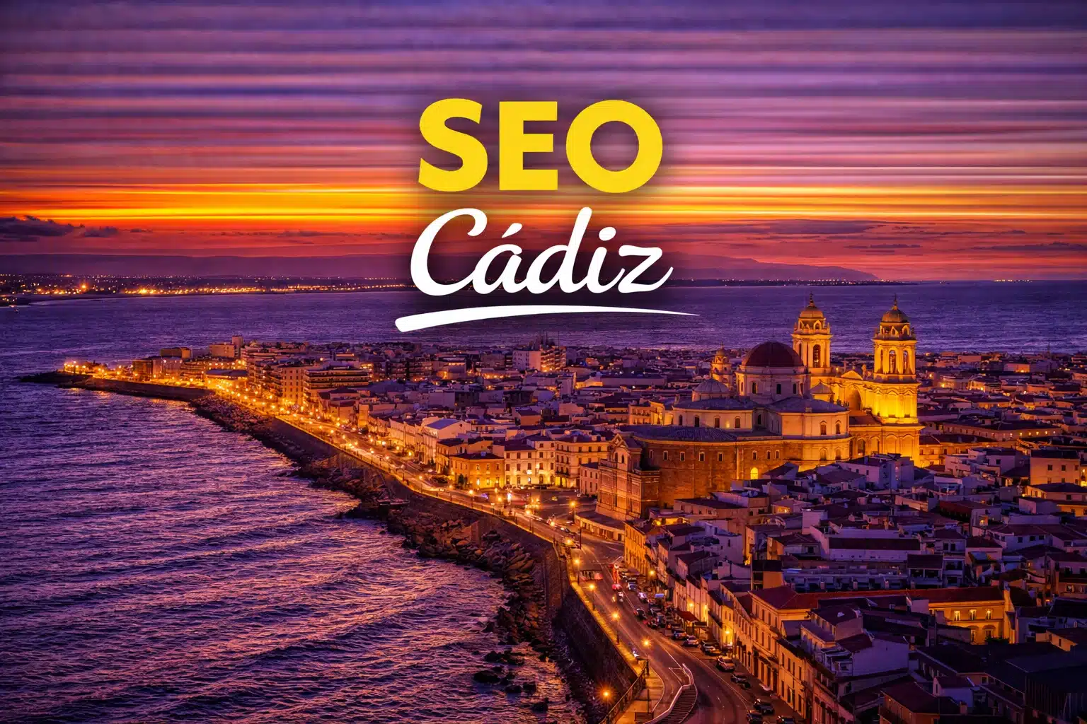 Vista aérea de Cádiz utilizada para la página de servicios SEO.