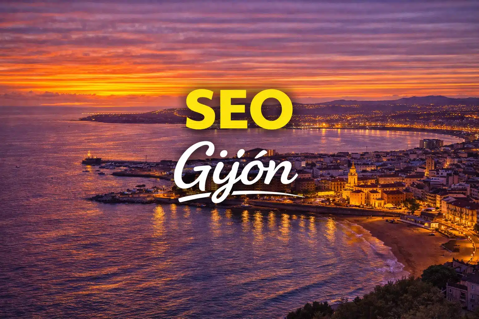 Vista aérea de Gijón utilizada para la página de servicios SEO.