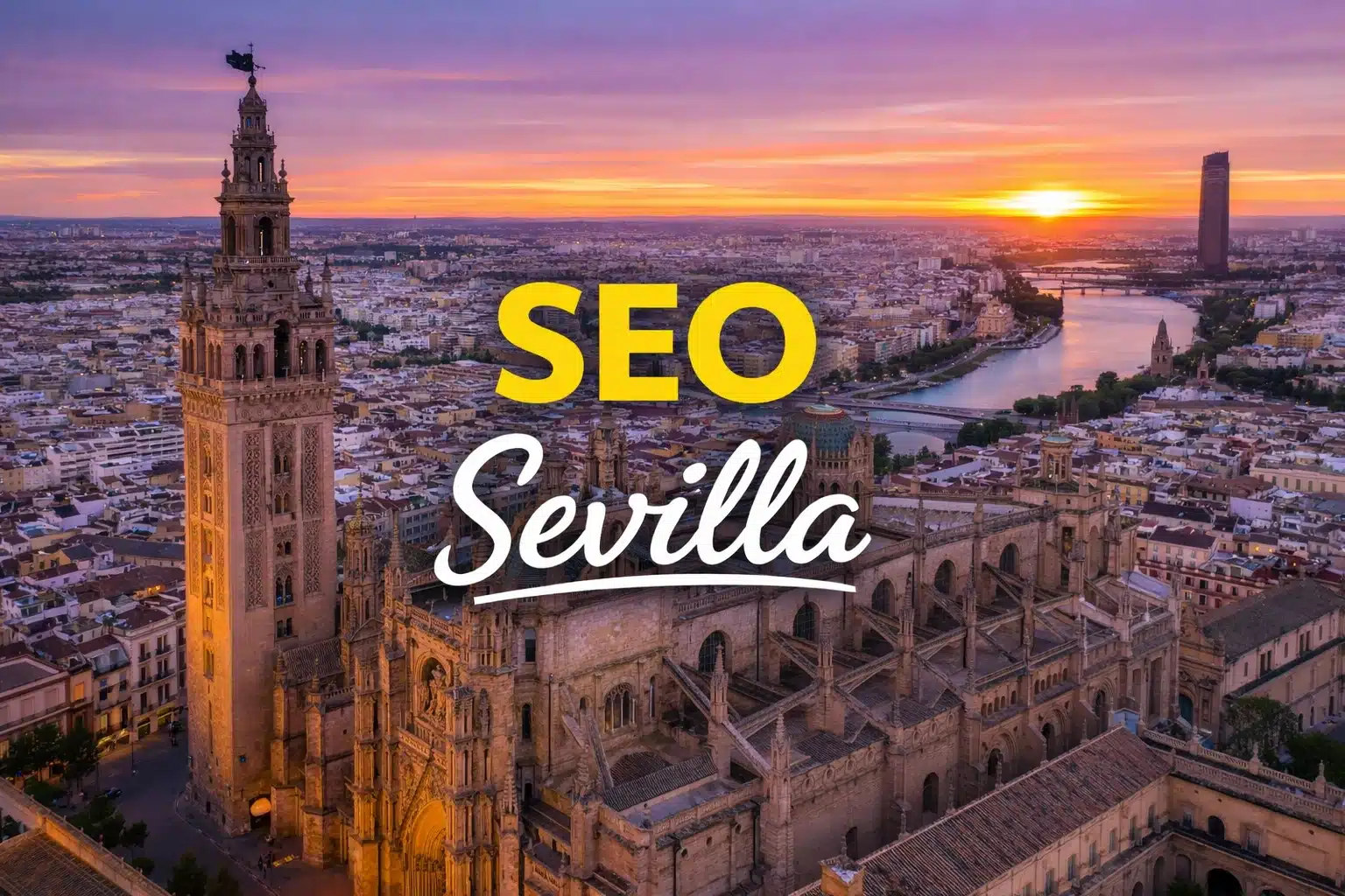 Vista aérea de Sevilla utilizada para la página de servicios SEO.