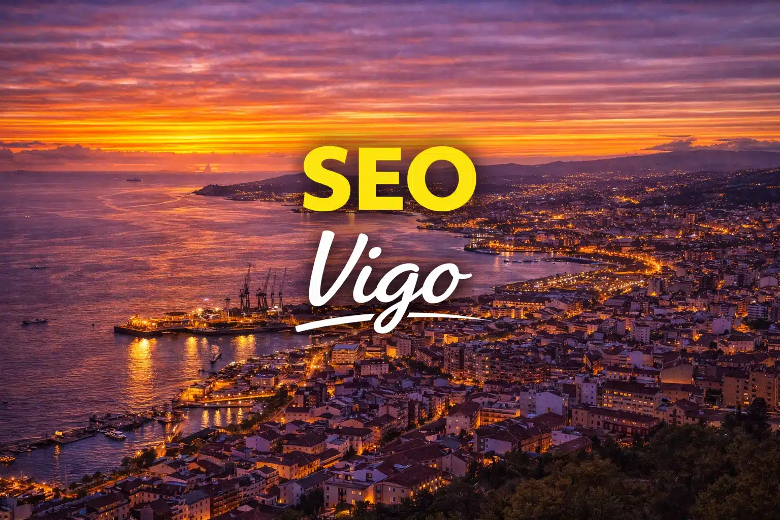 Vista aérea de Vigo utilizada para la página de servicios SEO.