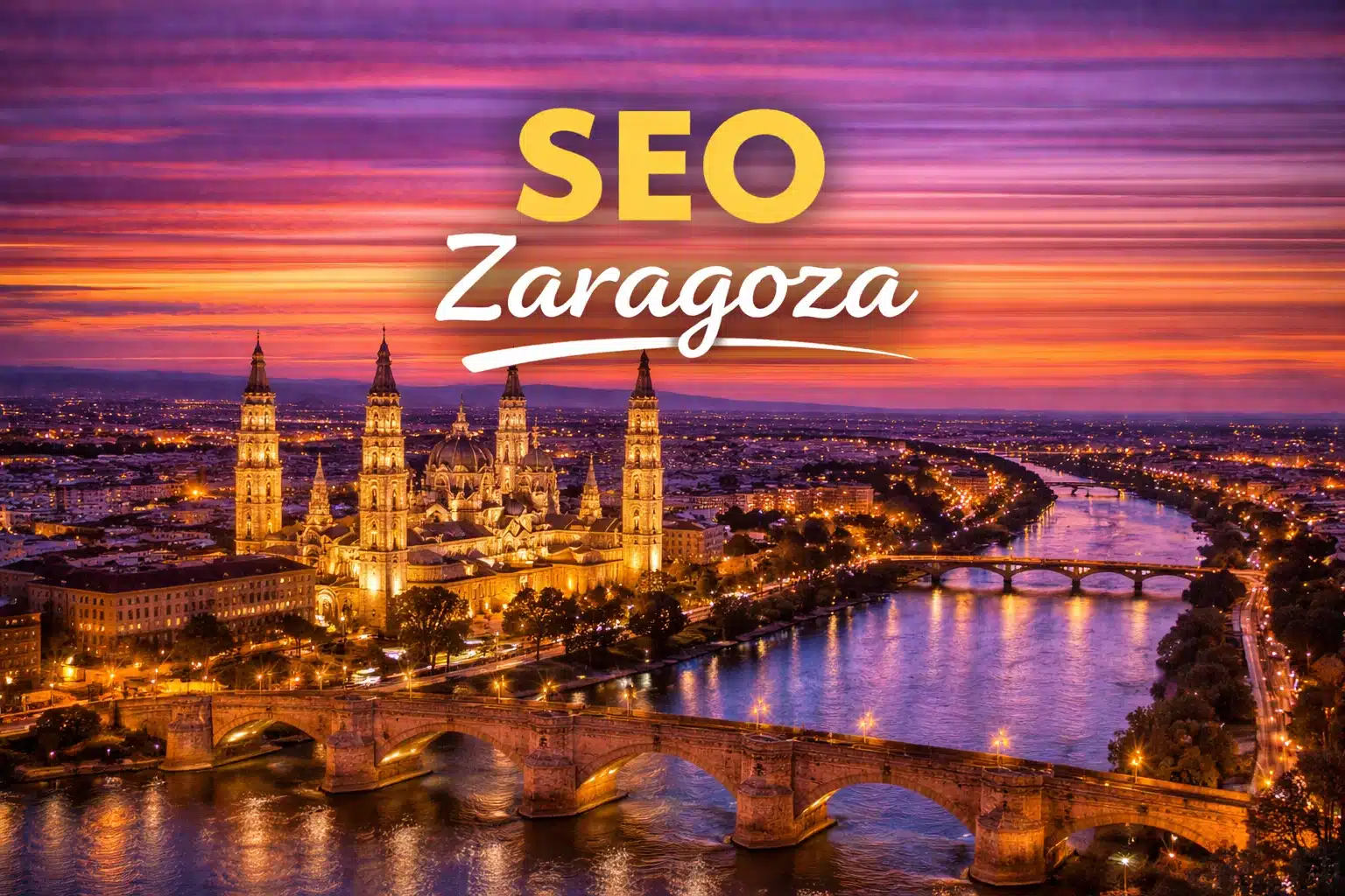 Vista aérea de Zaragoza utilizada para la página de servicios SEO.